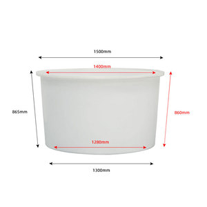 Usine grand réservoir aquacole de stock rond réservoir de pisciculture en plastique baignoire seau en plastique cercle de qualité alimentaire - Product Image 2