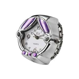 Modieus ringhorloge, eenvoudig ontwerp, kast van roestvrij staal, mini quartz vingerhorloge, unisex, dagelijks gebruik - Product Image 1