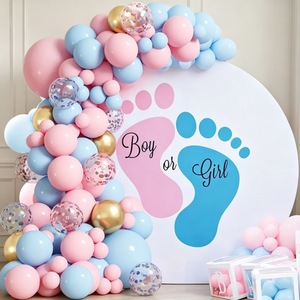 Décorations de fête pour bébé, baptême, communion, 129 pièces, guirlande de ballons en latex pastel, kit d'arche de ballons pour fête de bébé - Product Image 2