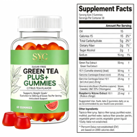 Gummies OEM au thé vert pour brûleur de graisse et antioxydant avec cétone de framboise, marque privée, vente en gros, source d'exportation