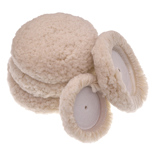 Tamponi di Lucidatura in Lana Naturale Multimisura con Gancio e Anello Monofacciale per Finitura e Levigatura di Carrozzerie Auto e Metalli - Product Image 6
