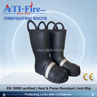 Bottes en caoutchouc pour pompiers EN15090, bottes de sauvetage pour pompiers, embout en acier, résistantes à la chaleur, bottes de lutte contre l'incendie pour les intervenants d'urgence
