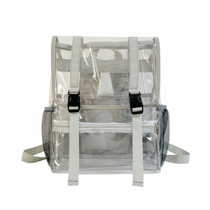 Custom Heavy Duty Pvc Transparent School <b>Backpack</b> <b>Clear</b> Bag Matte Plastic Bag Transparent <b>Clear</b> School <b>Backpack</b> Bag <b>Backpack</b> - Product Image 4