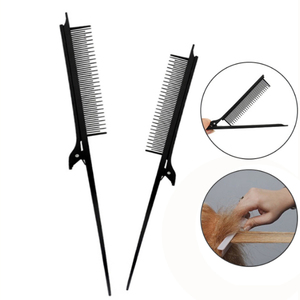 1 pz pieghevole presa in giro Clip pettine ratto con Clip per le donne professionale evidenziare i capelli tintura Pick & Clamp spazzola districante pennello - Product Image 1