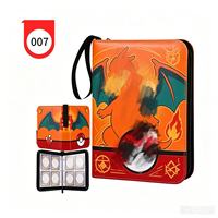 Classeur personnalisé à 4 pochettes pour cartes, album de collection de cartes, album photo sur chevalet, classeur à fermeture éclair en PU pour cartes à collectionner Pokémon