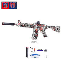 Jouet électrique automatique pour garçons M4A1 Water Light Splatter Metal Graffiti Gel Mitrailleuse