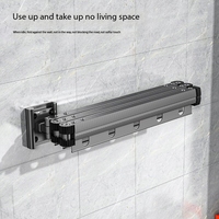 Séchoir mural rétractable et pliable en alliage d'aluminium, écologique et moderne, pour magasin de vêtements