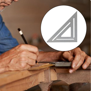 Outils de travail du bois de précision règle 7/12 ''en alliage d'aluminium Angle carré Triangle règle <span class=keywords><strong>toiture</strong></span> charpentier outil de travail du bois règle - Product Image 5