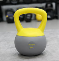 Kettlebell en PVC souple SMARTFIT avec poignée ergonomique, logo personnalisé pour la musculation, 2-20 kg