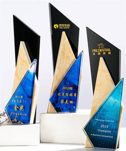 Trophäen-Hersteller Großhandel Sublimation aktuellste Auszeichnung Trophäe Fußball benutzerdefinierte Kristall-Trophäe - Product Image 5