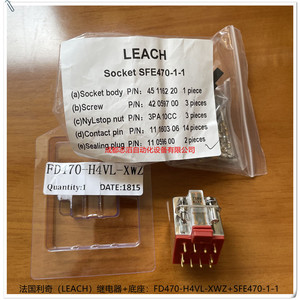 Relé Leach FD470-H4VL-XWZ SFE470-1-1, Base Sellada, Miniatura, DPDT, Alta Potencia, CA/CC, Uso General - Product Image 4