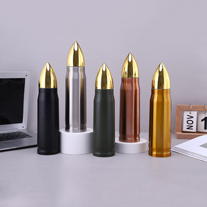 Taza de bala de vacío de acero inoxidable de gran capacidad creativa, taza de regalo portátil de negocios para volver a la escuela - Product Image 5