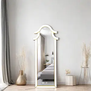 Espelho de parede luxuoso para decoração de casa, grande, luxuoso, com diamantes, ouro, piso, corpo inteiro, espelho longo, desenho de luxo, para decoração de sala de estar