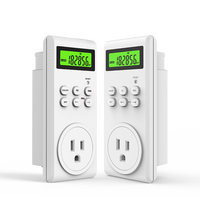 Nuevo Diseño Mini Temporizador Digital Electrónico Semanal de Plástico Pulido Ecológico Antiinflamable 15A Programable
