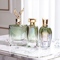 Flacon de parfum en verre de luxe personnalisé, vide et rechargeable, 50 ml, 60 ml, 100 ml, avec boîte cadeau