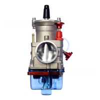 Nouveau carburateur modifié pour moto en alliage d'aluminium de haute qualité PWK21/24/26/28/30/32/34 Système d'injection de carburant Bleu transparent