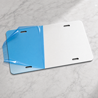 Placa de Matrícula de Aluminio Blanca Personalizable de Alta Calidad con Diseño Personalizado y Orificios Preperforados
