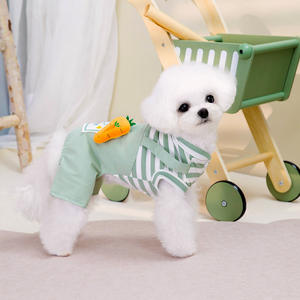 Calças de quatro patas de luxo de ano novo para cães Home Wear Clothes Casaco casual com cenoura impressão para a primavera verão - Product Image 5