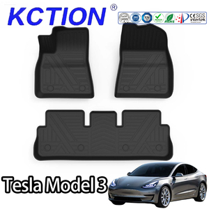 Tapetes y Forros de Carga KCTION de TPE a Medida para Todo Clima para <span class=keywords><strong>Tesla</strong></span> <span class=keywords><strong>Model</strong></span> <span class=keywords><strong>3</strong></span>, Tapetes Premium para <span class=keywords><strong>Coche</strong></span> 2025-2026 - Product Image 1