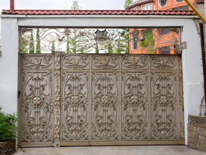 Cancello in Ferro Battuto Moderno Personalizzato Cancello Scorrevole o a Battente in Acciaio Zincato per Villa Hotel Ingresso Decorativo del Cortile - Product Image 5