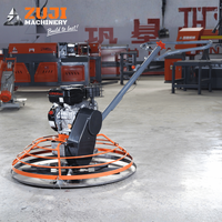 Ponceuse à béton latérale à essence haute puissance 5,5 CV avec moteur Loncin, truelle à bords ZUJI ZJ100, 150 tr/min, profondeur de travail 10 cm, boîte de vitesses