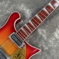 Guitare électrique 620 R-Brand Sunburst Color 12 cordes, manche en érable, touche en palissandre, binding, trémolo, pièces chromées, orange, livraison rapide