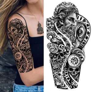 Body Shoulder Arm Cool Designs Skin Safe tatuaggio temporaneo/Tatto/ Tatoo/ Tato Stickers Men - Product Image 5