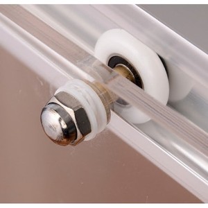 Rouleau suspendu à une seule roue en nylon, diamètre 20 mm, roulement fluide, pour porte en verre - Product Image 3