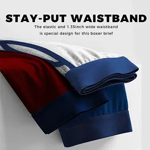 Custom Premium <strong>Mens</strong> Underwear Boxer Briefs Trunks <strong>Bikini</strong> With Comfortable Cotton 5 Inch Inseam Plus Size Underwear <strong>Mens</strong> - Product Image 4