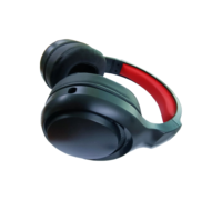 Shiling headphone Gamer, headphone telinga biru nirkabel 2.4G bisa dilipat skalabel buatan pabrik