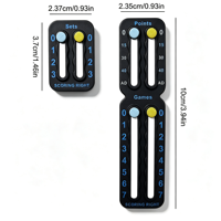 Compteur de points mécanique auto-adhésif pour raquettes de tennis et de padel, mince et attachable, pour le suivi des scores des jeux et des ensembles