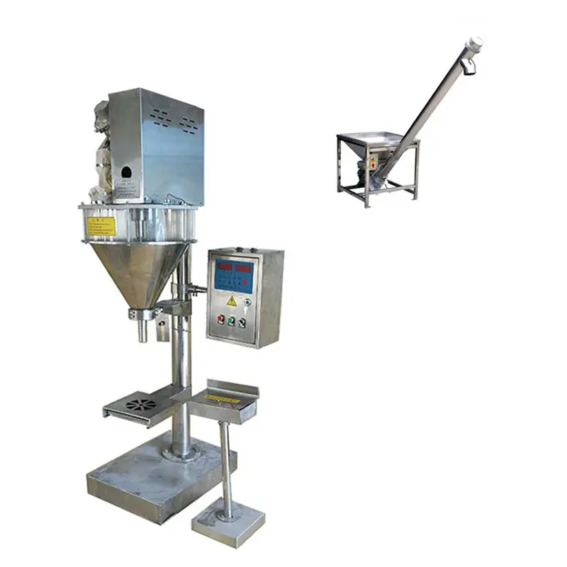 Semi-Auto powder filling machine with weighing auger filler for spice milk seasoning powder