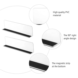 Diviseurs d'étagères en fil acrylique pour pharmacie en plastique PVC avec aimants - Product Image 4