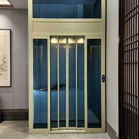 Ascenseur domestique de luxe à traction sans engrenages, design moderne en PVC, plancher et cabine personnalisables, fonctionnement silencieux, pour villa résidentielle