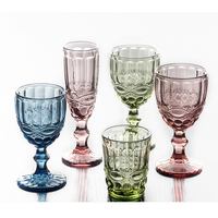 Beauchy Groothandel Glaswerk Gekleurde Beker Wijnglazen Waterglas Geperst Blauw Glazen Bekers