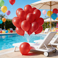 Bouquet de ballons en latex rouge 624222 : Décoration de fête vibrante pour anniversaires, mariages et célébrations