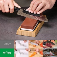 Piedra de afilar de doble cara duradera de grano fino y grueso, herramienta afiladora de cuchillos de cocina, ¡gran oferta!