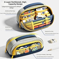 Nouvelle Trousse à Crayons Magnétique Triangulaire en Tissu 2026 Grande Capacité Transparente Multifonctionnelle pour Élèves du Primaire