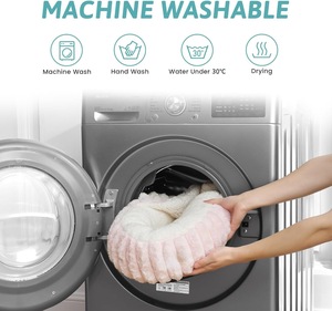 Lit pour chat en forme de grotte avec couverture en flanelle lavable, chaud et antidérapant, pour animaux de compagnie, lit rond pour chien et chat pour dormir - Product Image 6