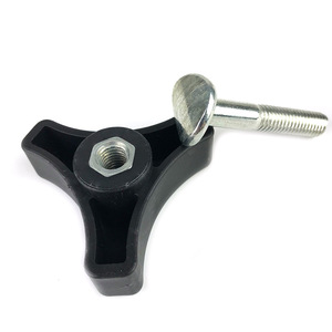 Poignée triangulaire avec vis pour tondeuse à gazon, poignée en plastique 9x5,5x2cm, noire - Product Image 5