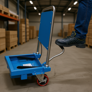Carretilla Fervi con Altura Ajustable y Palanca de Pie para Uso en Logística y Almacenes - Product Image 3