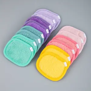 Eco-friendly Microfiber Washable Reusable +3600 Times Makeup Remover Pads 7 In 1 Face 7 Color Prepared Within Cotton Pad