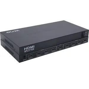 智能1x8 HDmi分离器4K 60Hz HDR 4K 30Hz 18Gbps自动缩放HDMI 2.0 HDCP 2.2 3D edad 8端口1进8出