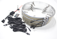 Feux LED étanches bicolores à quatre rangées (15/17) et cinq rangées Plug & Play pour jantes de camion, voiture, VTT, tout-terrain, SUV