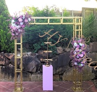 HY vente en gros mariage scène fête anniversaire mariage événement location arrière-plans cadre or arc support