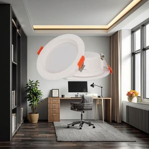 Modern 4 Inch LED Ceiling Light <b>Downlight</b> Smart RGB Dimmable Recessed Lighting for Home Office - Product Image 2