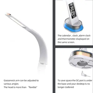 11W Led Mini Tafellamp Rgb Sfeer Verlichting Touch Control Klok Boerderij Stijl Slaapkamer Abs Materiaal Elektrische Voeding
