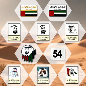 Pegatinas Personalizadas para Teléfono con Acabado Metálico, Chapadas en Oro, para el Día Nacional de Arabia Saudita, Emiratos Árabes Unidos, Qatar, Arabia Saudita y Kuwait - Product Image 1