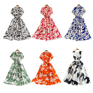 เดรสยาวสำหรับผู้หญิงเดรสแม็กซี่แฟชั่นแบบสุ่ม - Product Image 4