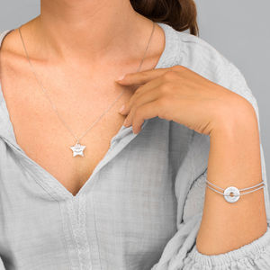 Collar con Colgante de <span class=keywords><strong>Estrella</strong></span> de Acero Inoxidable Chapado en Oro de 18k para Mujer, Collar de <span class=keywords><strong>Estrella</strong></span> Grabado Personalizado, Collar con <span class=keywords><strong>Nombre</strong></span> Personalizado - Product Image 6